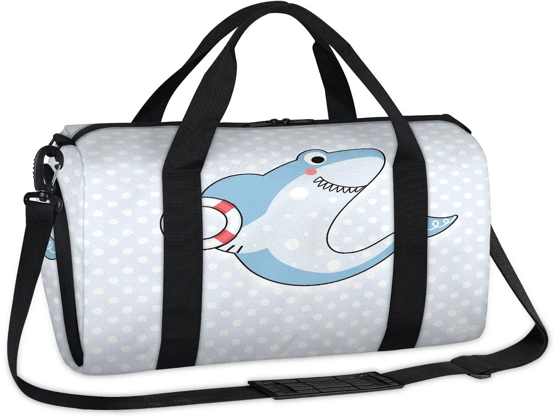 Bolsa Bolinhas Tubarão 45x21x23cm Tecido Poliést. S/MARCA
