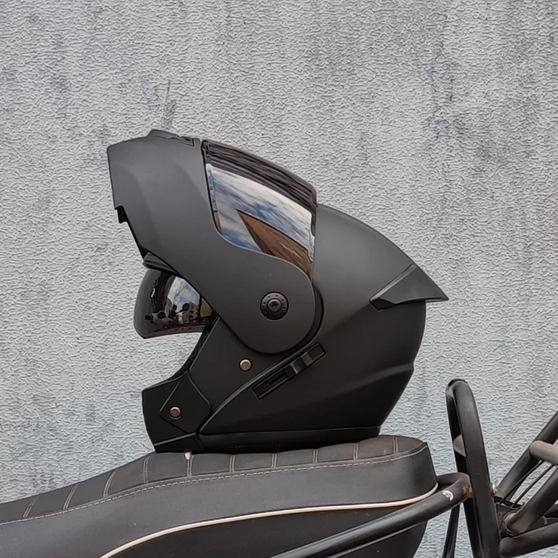 (m) Capacete Flip Para Motocicleta Com Certificação Dot Mais Recente E Viseira Integrada.