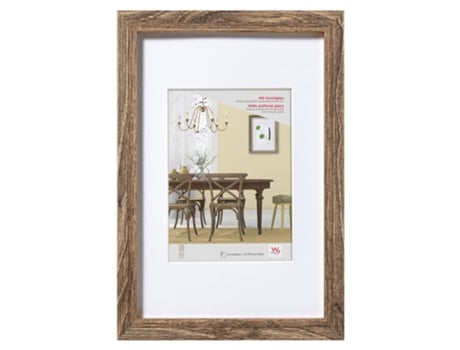 Fiortio Wooden Frame 50X60 Cm Walnut Artifical Glass