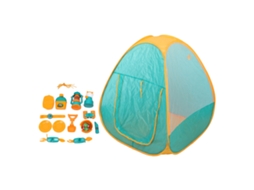CONJUNTO BUSINESS de camping infantil com tenda, lanterna, binóculos, brinquedos de brincar ao ar livre, plástico