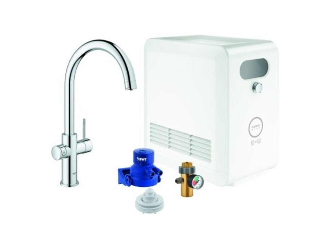 Conjunto de Bica GROHE Blue Professional C 31323 Misturadora Monocomando de Lava-Loiça com Função de Filtro com Refrigerador Bluetooth e Wifi Cor: