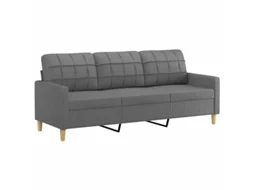 Sofá de 3 lugares VIDAXL Cinzeto Tecido (180 cm)