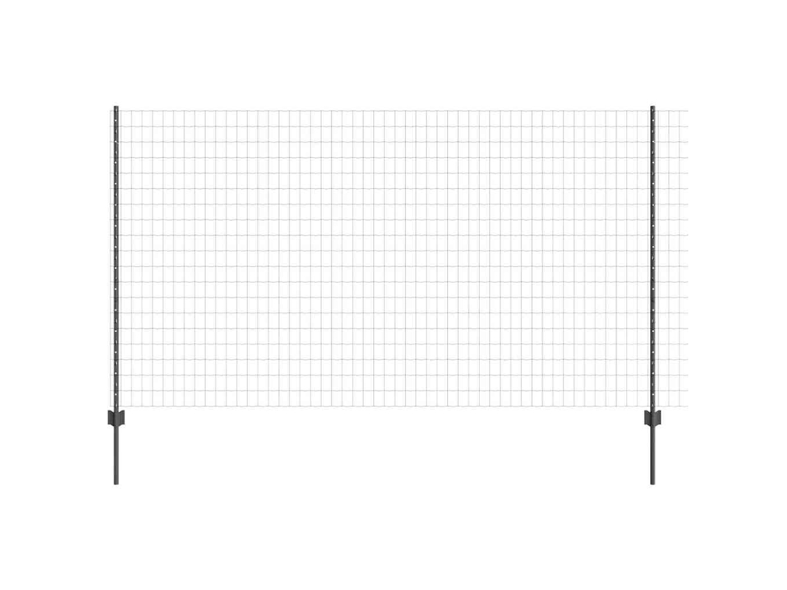Cerca Com Poste Cinzeto 1,4 X 10 M Aço E Pvc