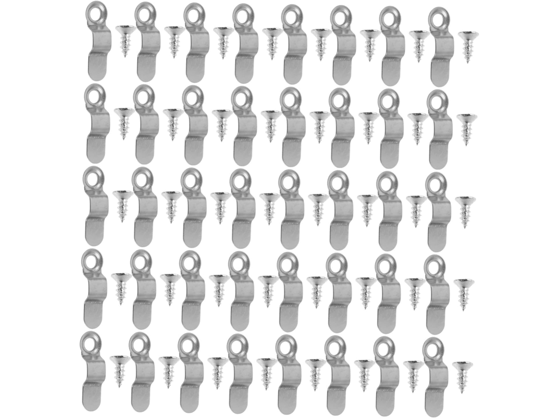 Healeved 120-clips De Fixação Em Ferro Para Molduras Fotos Com Parafusos, Suportes Aplicáveis Para Placas Traseiras Em