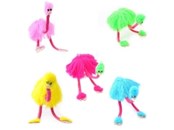 Fantoche de Avestruz Mali Corda, Fantoche Interativo, Brinquedo Infantil, Corda Colorida para Puxar