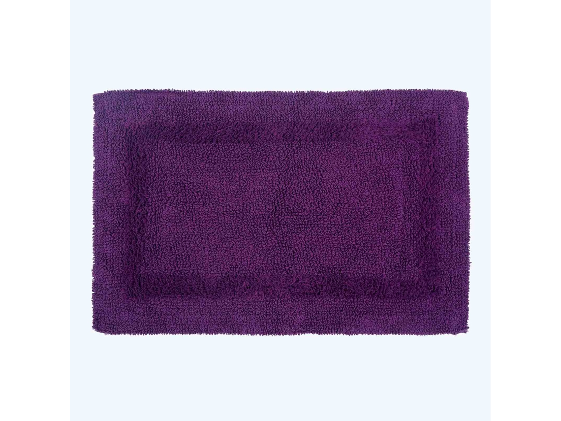 Homescapes Luxury Reversible Cotton Bath Mat - Plum