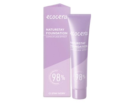 Naturstay Radiant Coverage Foundation C1 Stay Ivory, 30ml Ecocera