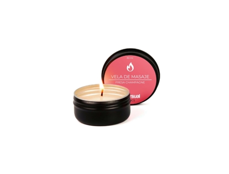 Vela de Massagem DIVERSUAL Champanhe de Morango 30 ml