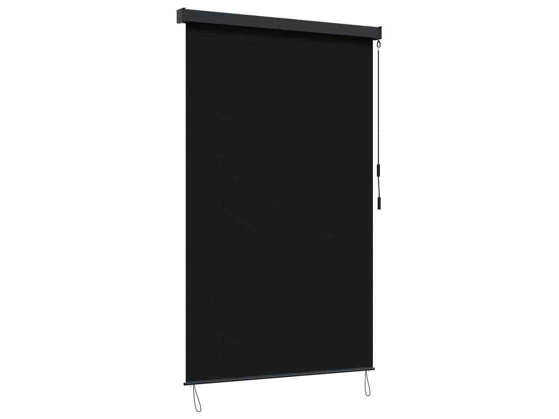 Vidaxl Estores De Rolo Preto 160 X 250 Cm Tecido E Alumínio