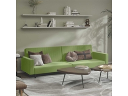 Vidaxl Sofá-cama De 2 Lugares Veludo Verde-claro