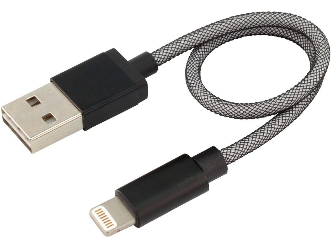 Cabo de Dados ANSMANN (USB A - Mini USB A - 20 cm - Cinzento)