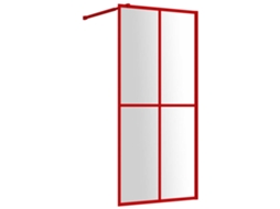Walk-in Shower Wall, Walk-in Shower Walls Vidaxl Vermelho Vidro (100 X 195 Cm)