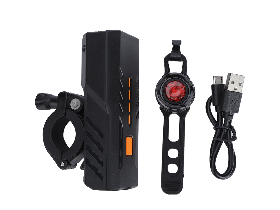 Luz Dianteira e Traseira para Bicicleta Recarregável Usb com 6 Modos Ip63 | S/MARCA