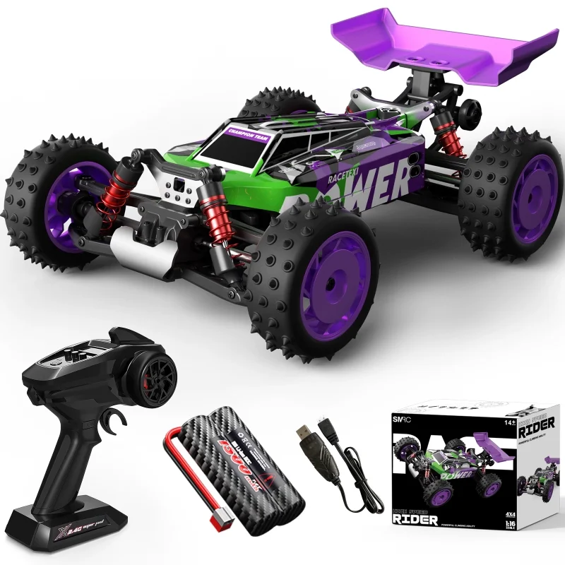 (roxo) Carro De Drift De Alta Velocidade Com Tração Nas Quatro Rodas E Controle Remoto, Equipado Com Motor Sem Escovas.