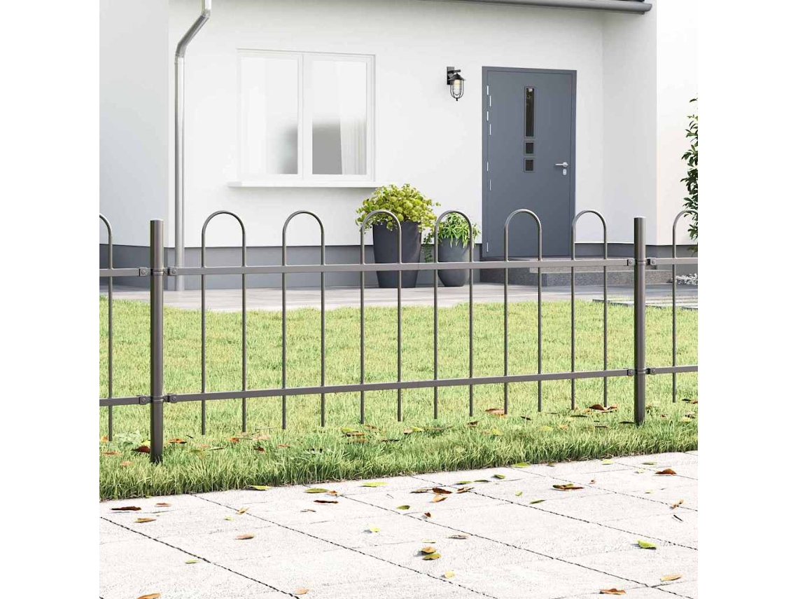 Vidaxl Cerca Para Jardim Boxtel 3 Unid. 5,1 X 0,6 M Cinzeto