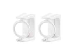 2pcs Suporte para Barra de Cortina com Gancho Giratório 360° Adesivo Resistente para Banheiro e Quarto