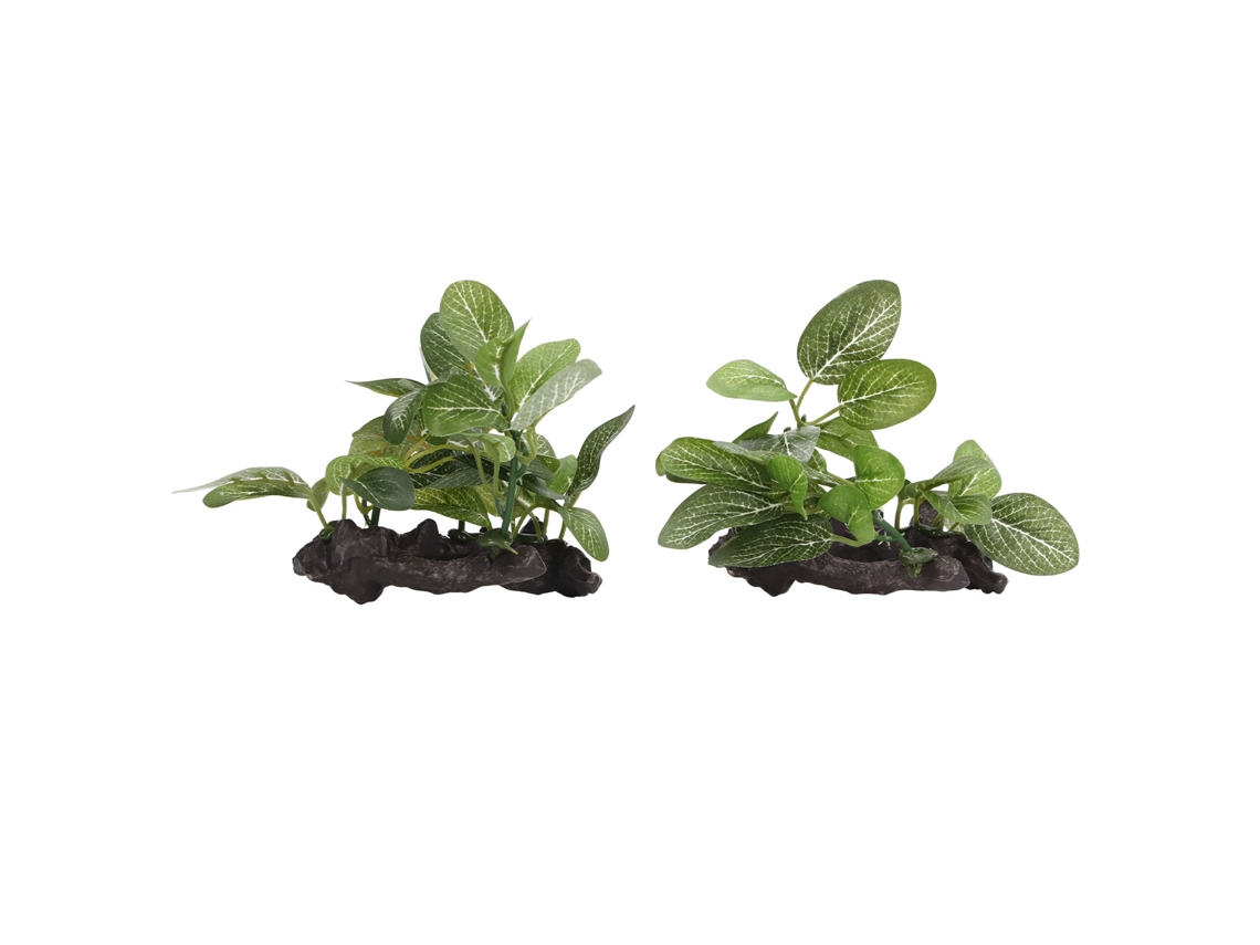2pcs Plantas Artificiais Para Aquário Decoração Paisagismo Verde