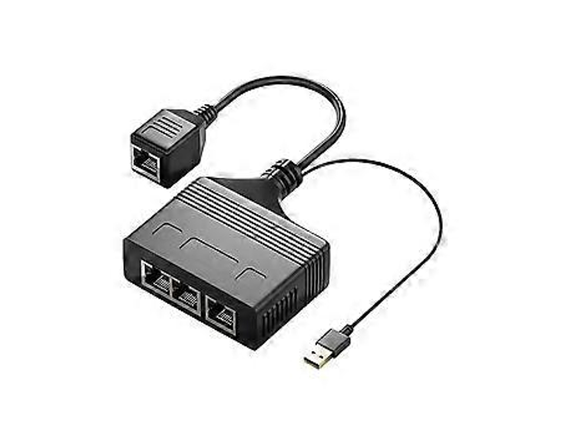 Divisor De Rede Ethernet De 100 Mbps Com Alimentação Usb Compatível Com Diferentes Cabos Ethernet Fêmea Resistente Ao Calor Para Três Portas Slowmoose