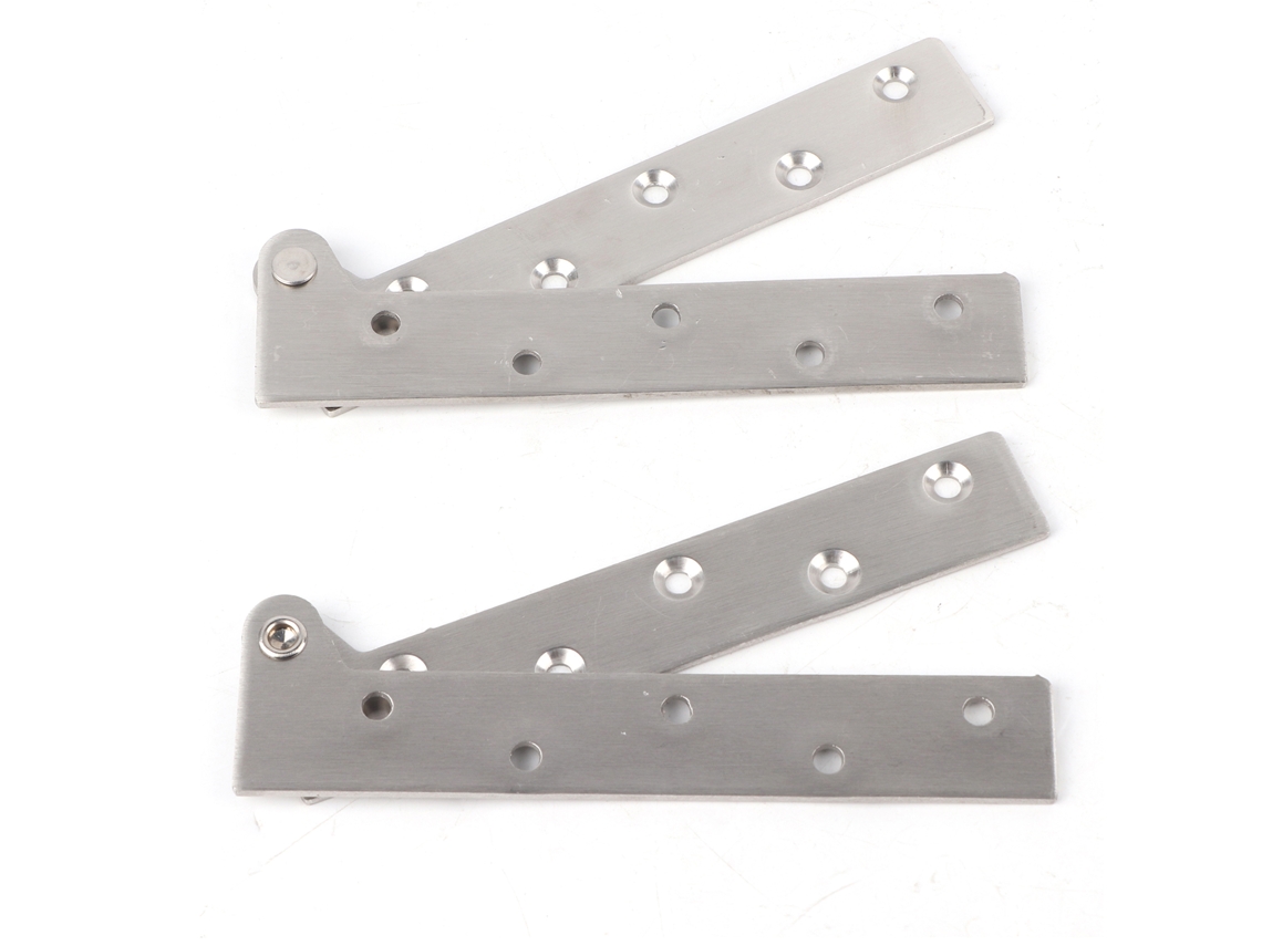 2 Dobradiças Aço Inox Porta 180 Graus