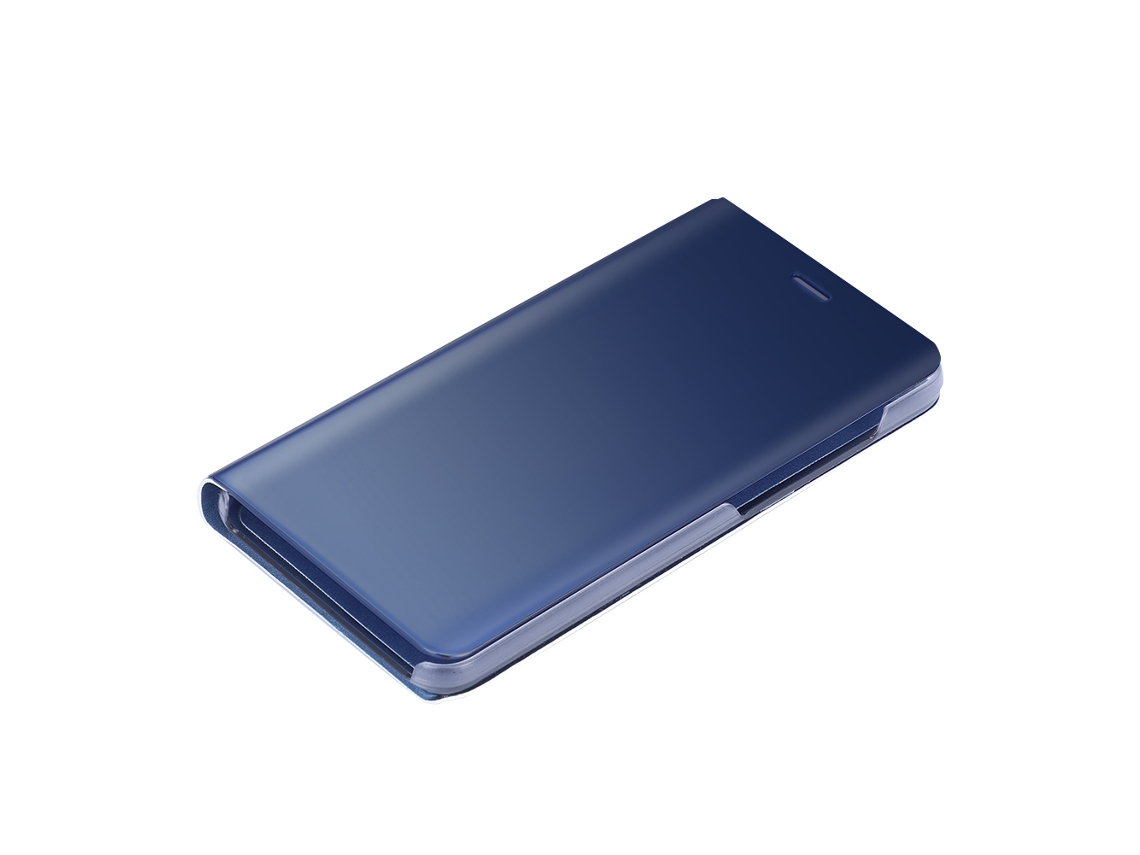 Capa Inteligente para Flip Phone Huawei P10 Lite Azul EOOCOO (espelho Eletroplatado, Função de Suporte)