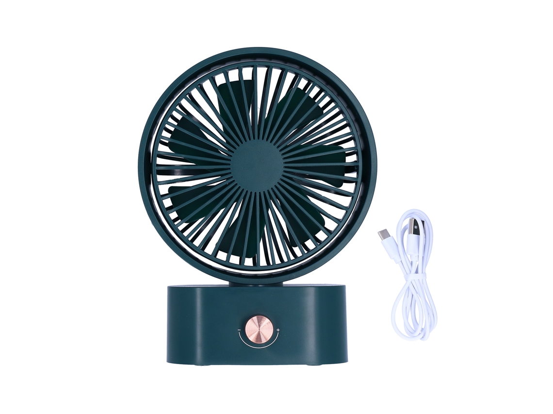 Ventilador Elétrico Portátil de Mesa com Cabeça Balançante 270° 10 Velocidades Carregamento Usb | S/MARCA