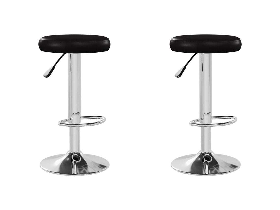 Bar Stool, Bar Stools Vidaxl Preto Couro Artificial (n/a)