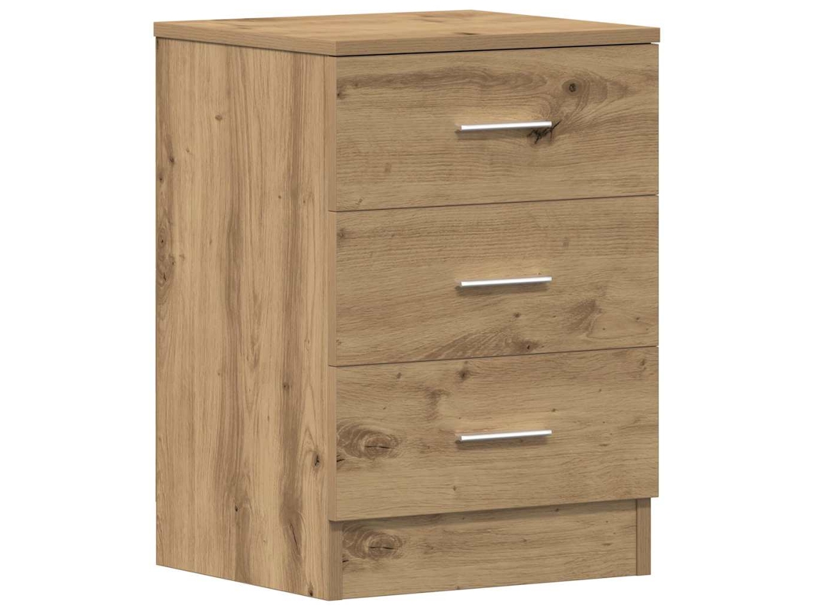 Bedside Cabinet, Bedside Cabinets Vidaxl Marrom Madeira Processada (n/a)