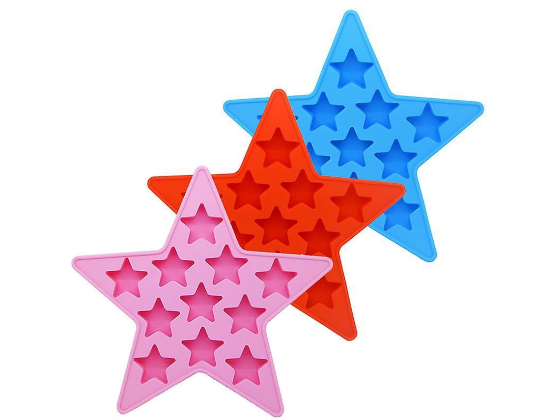 Forma de gelo de silicone, perfeita para biscoitos caseiros, doces, chocolate, fudge, geleia e muito mais. Slowmoose (rosa/azul/vermelho)