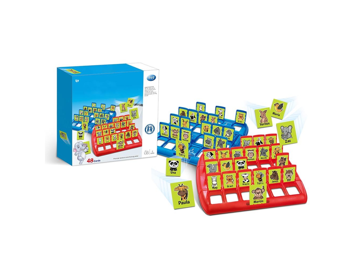 Primerox jogo de Tabuleiro com Cartas de Animais para Crianças Jogo de Adivinhação Portátil