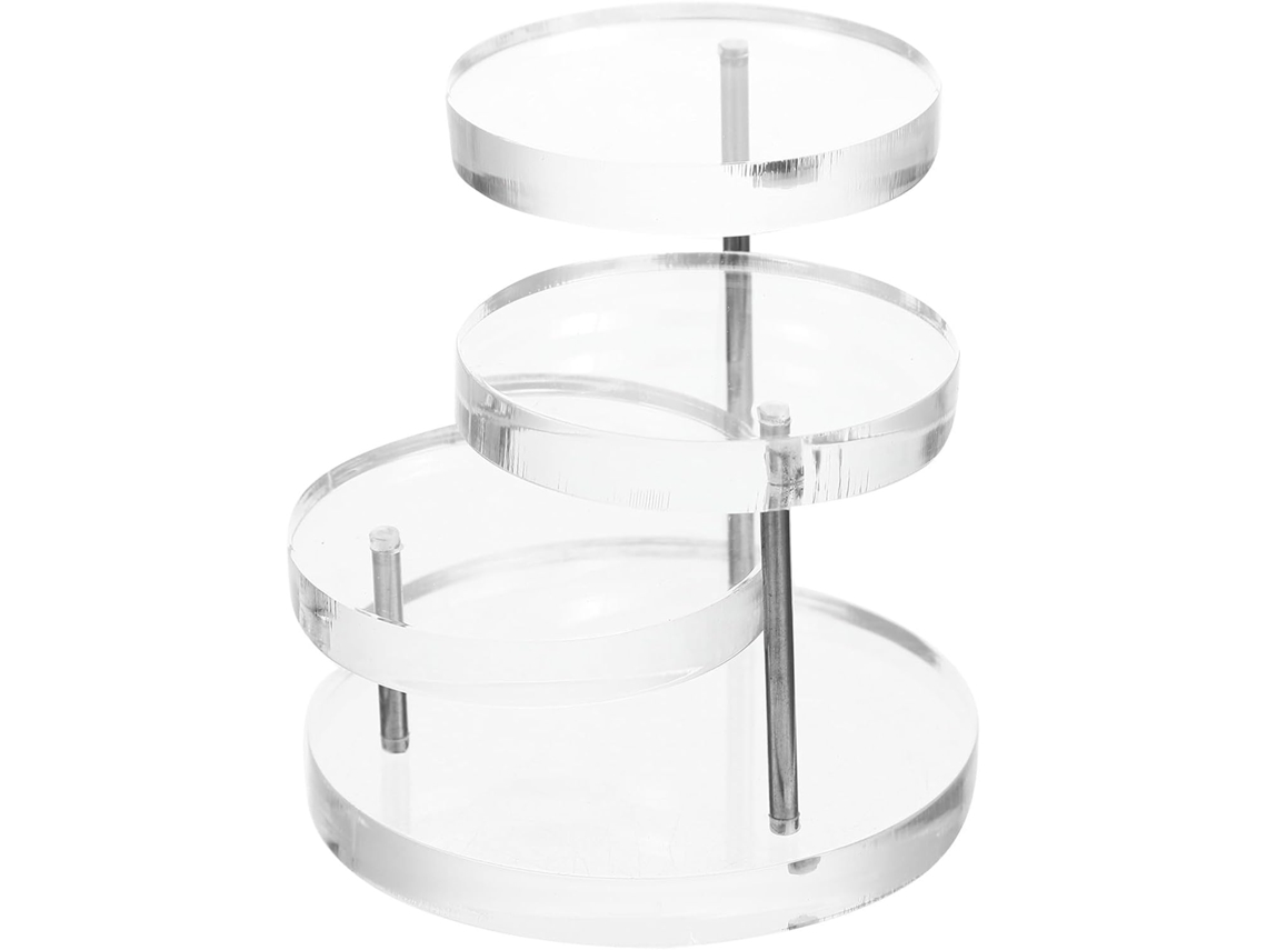 Suporte Joias Acrílico Transparente Multicamadas Resistente Elegante Ideal Organizar Bijuterias GOKOCO