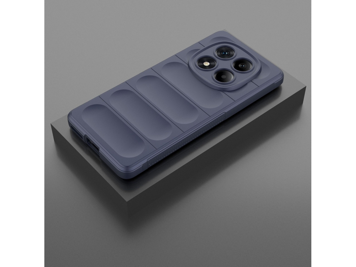 Capa Hexinyigjly Para Xiaomi Redmi Note 15 Pro Plus 5g Antichoque Com Toque Sensorial Azul
