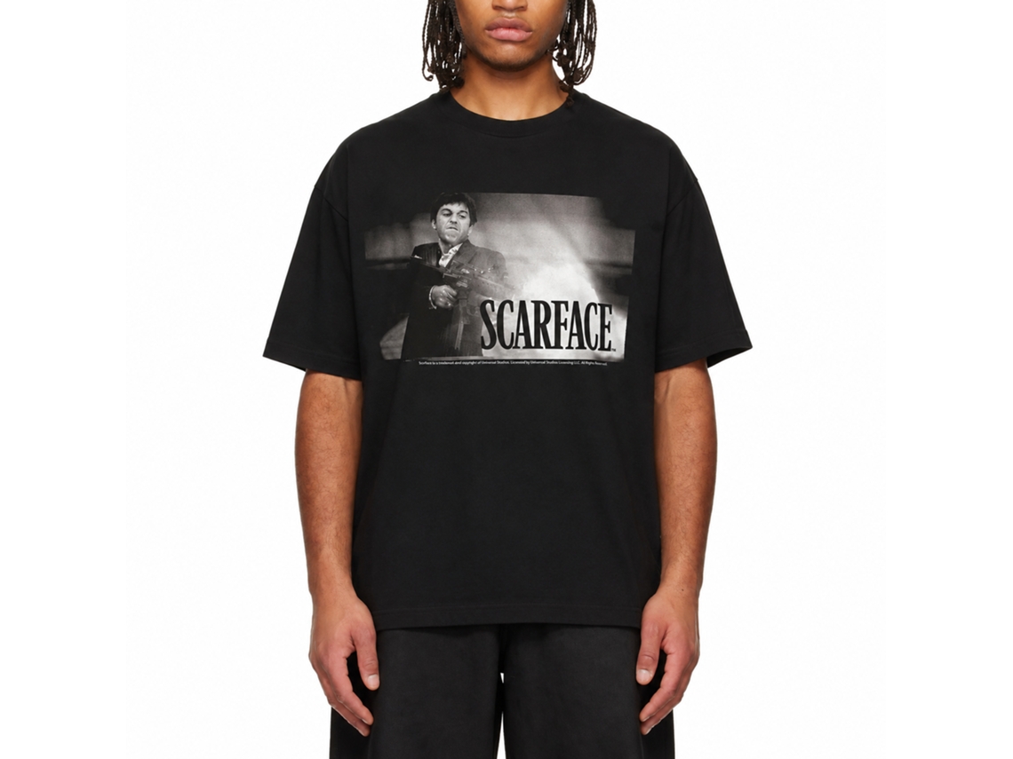 Rockinstone Scarface Movie Whtfire Black Adult T-shirt Size:xl