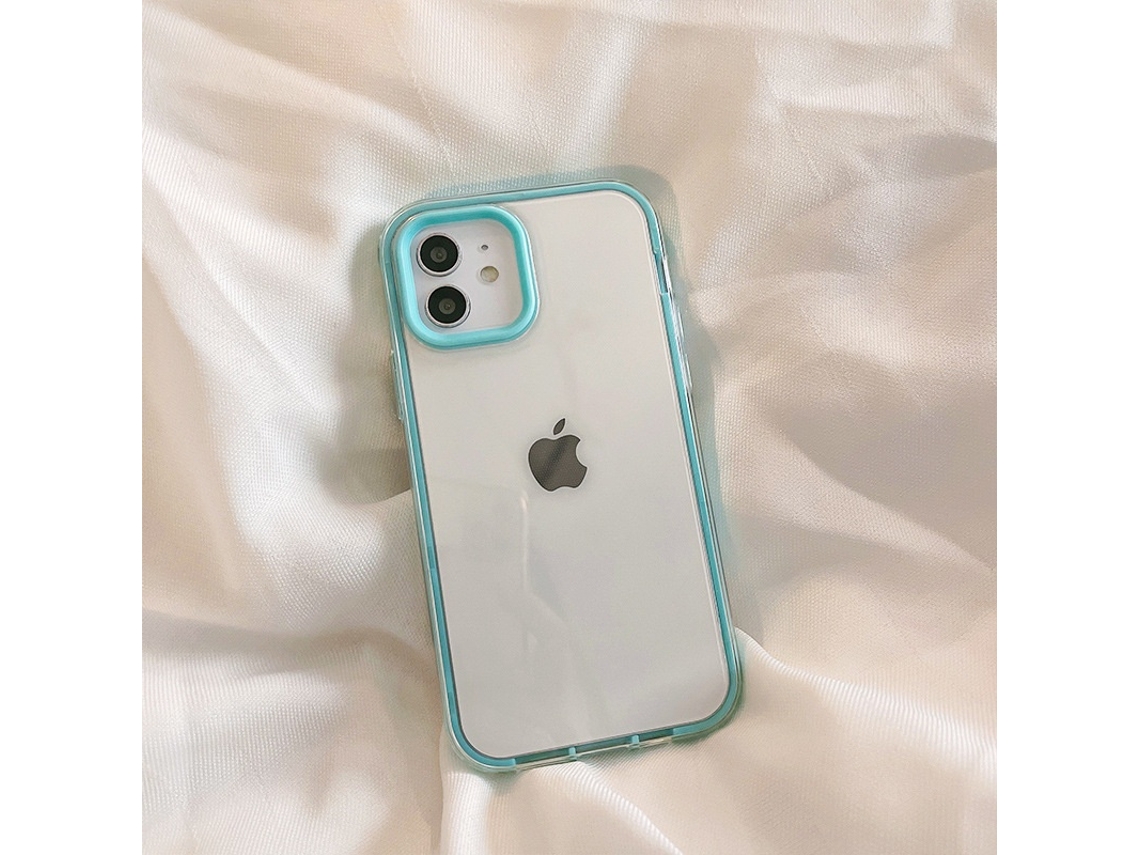 Capa Para Iphone 17 Pro Ciano, Modelo Simples 3 Em 1, Com Proteção Total. Cor Vibrante.