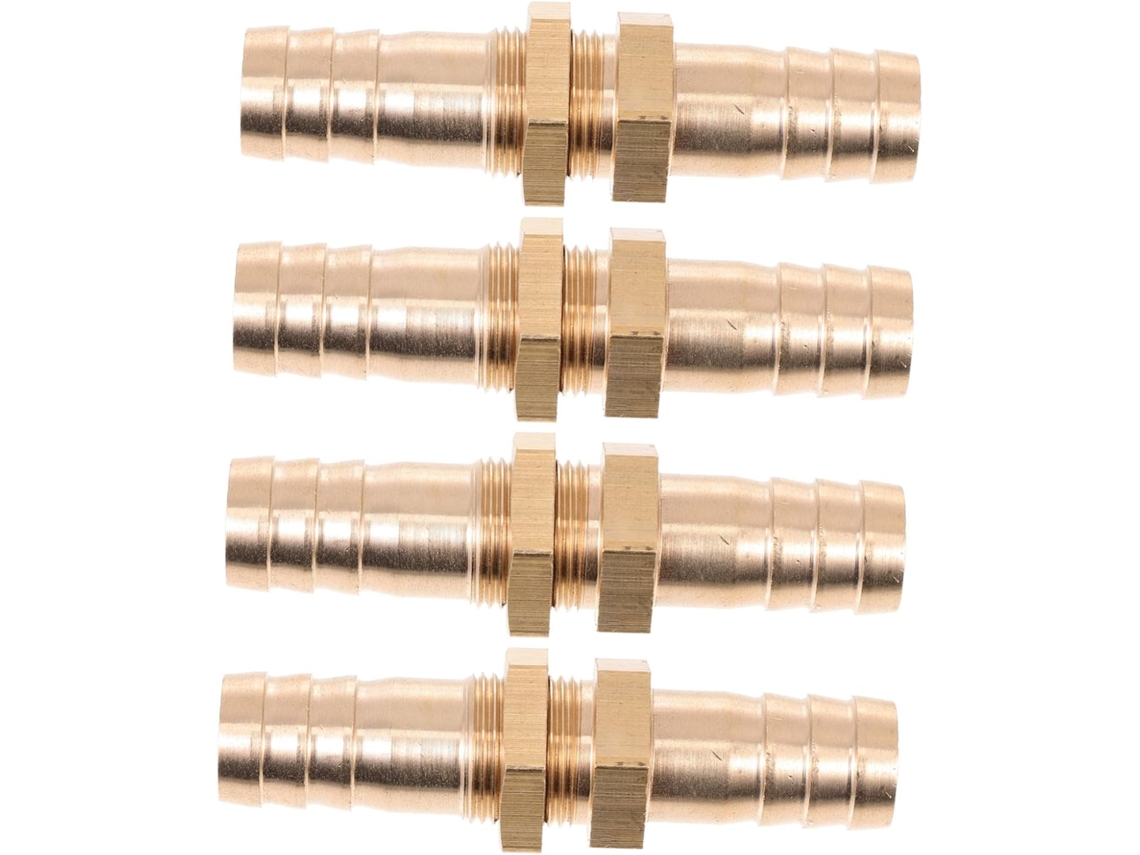Conjunto De 4 Conectores Mangueira Ar Em Latão Macho Para Macho,