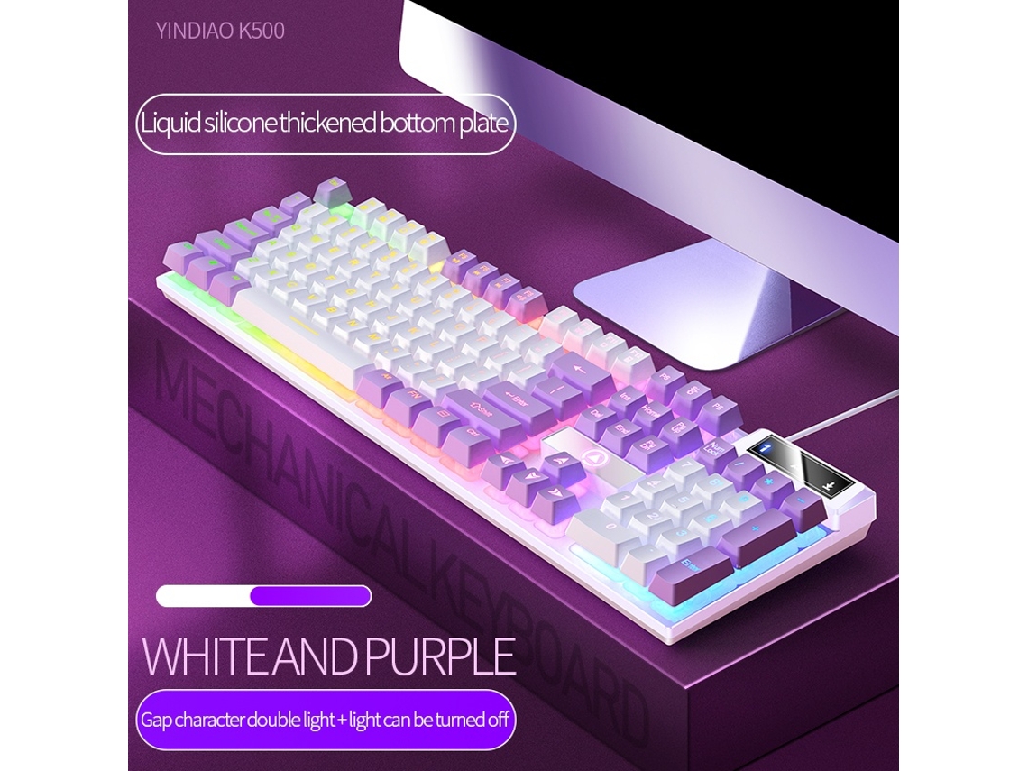 Lurelia Teclado Mecânico 104 Teclas, Usb-c, Com Fio, Cor Vermelho Para Pc, Laptop, Ipad/ios