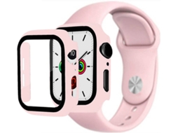Kit Capa, Película e Bracelete Apple Watch Series 4 44mm Rosa