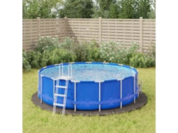 Vidaxl Pano Para Chão De Piscinas Ø396 Cm Poliéster Geotêxtil Cinza