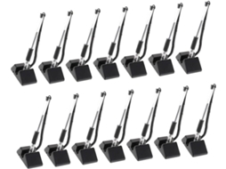 Pacote com 20 Canetas Esferográficas Pretas, Ponta de 0,5 Mm, Base Adesiva, Feitas Plástico Resistente, Design