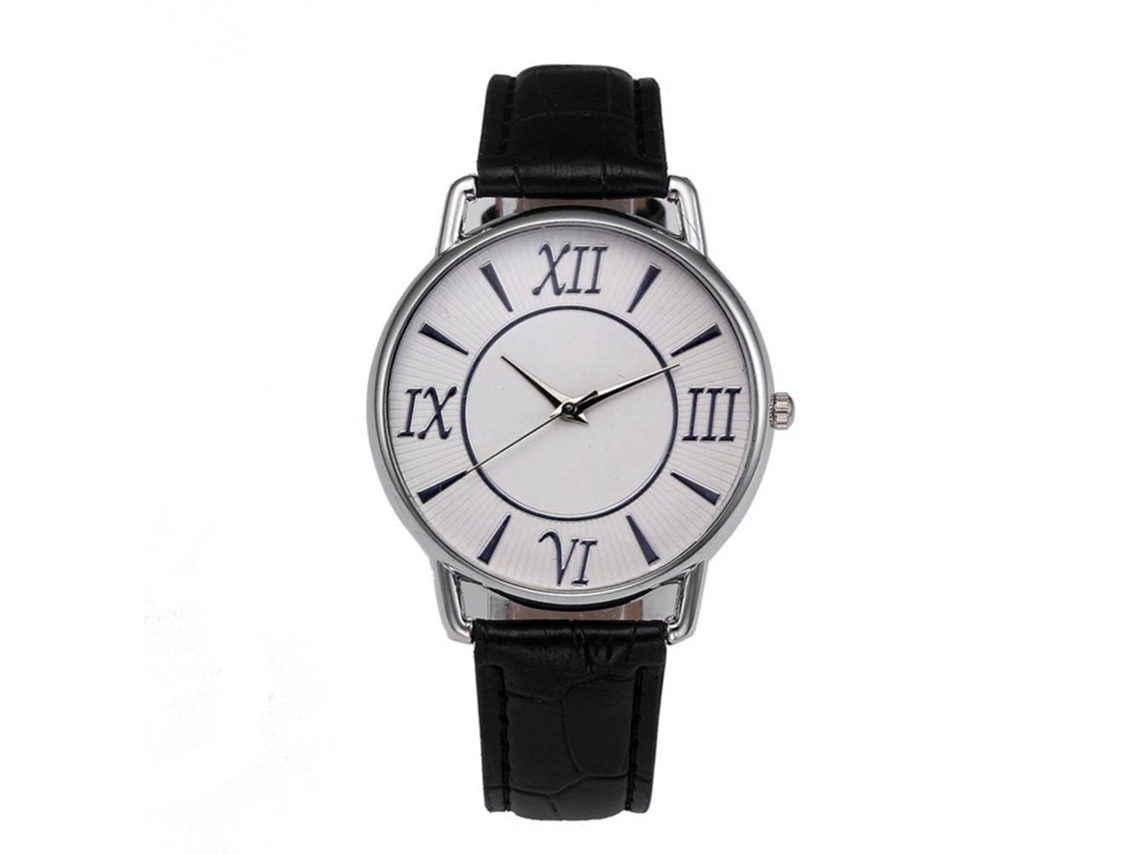 Reloj De Pulsera Unisex Estudiantil Simple De Aleación 6 Colores Moda Casual Blanco Negro