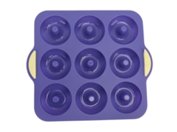 Molde de Silicone S/MARCA, para Rosquinhas, 9 Cavidades, Antiaderente, Resistente ao Calor
