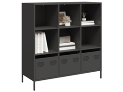 Vidaxl Móvel Alto 101,5x39x103,5 Cm Aço Preto