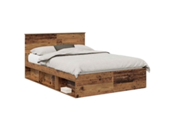 Estrutura da Cama com Cabeceira Madeira Antiga 150x200 cm MAISON EXCLUSIVE