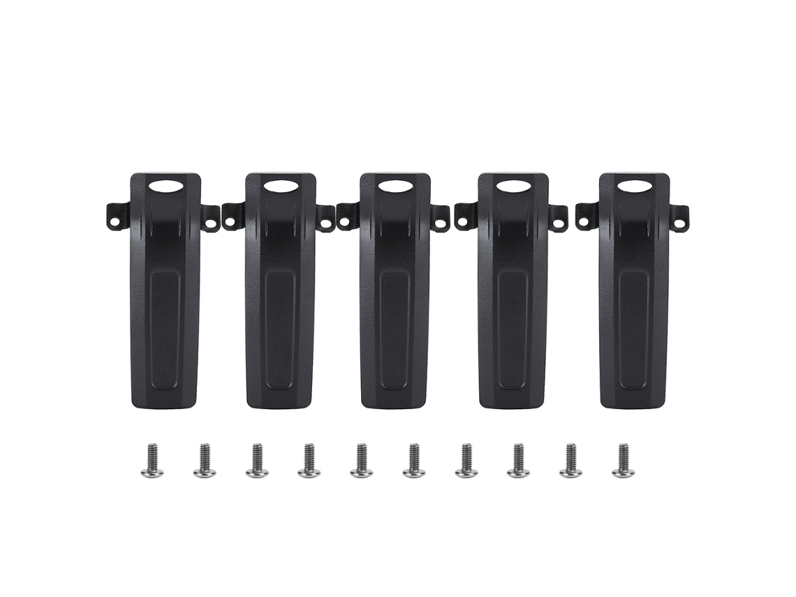Conjunto de 10 presilhas de cintura para rádios Baofeng UV-82, UV-8D, UV-82L e GT-5TP. - aquaforge