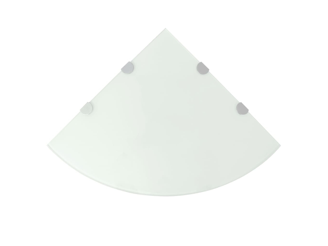 Corner Shelf, Corner Shelves Vidaxl Branco Vidro (45 X 45 Cm)