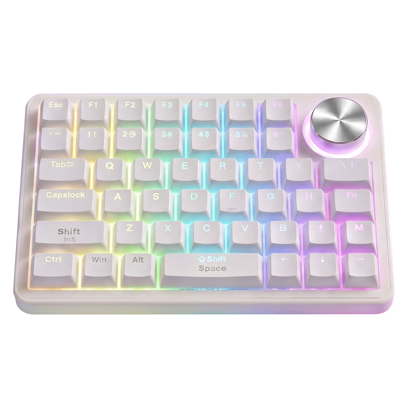 Teclado Bluetooth Tri-mode Para Uso Com Uma Mão, Com 45 Teclas (branco)