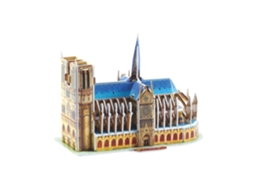 Quebra-cabeça 3d De Papelão Da Catedral De Notre Dame, 39 Peças, Material: Papelão, Dimensões: 15,5 X 7 X 11 Cm