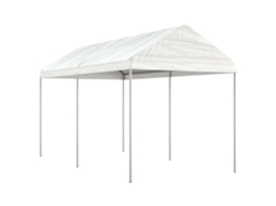 Vidaxl Gazebo Com Telhado 4,46x2,28x2,69 M Polietileno Branco