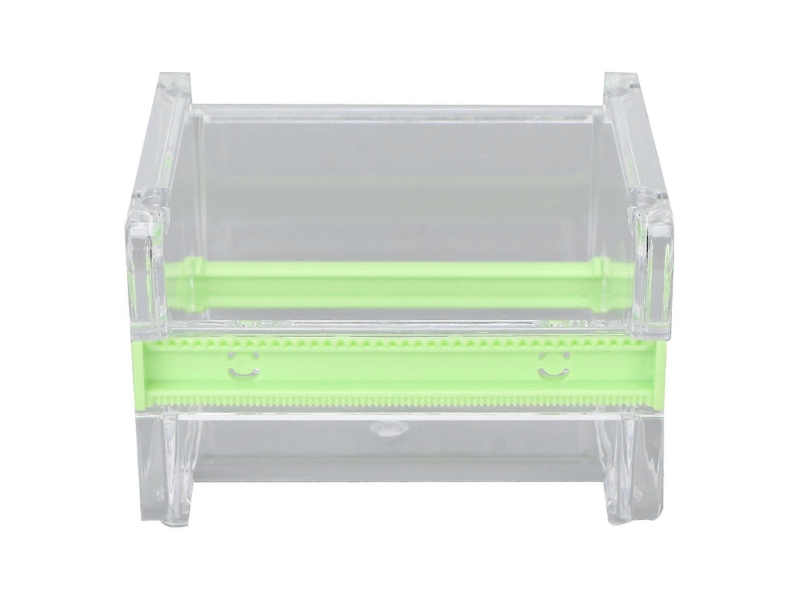 Dispensador De Fita Adesiva Transparente Com Cortador Multiuso E Suporte Visível Para Em Rolo, Ideal Casa, Escritório Escola (verde Ymmr)