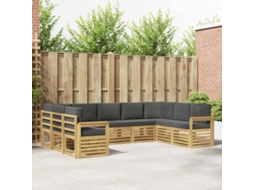 Vidaxl Conjunto De Sofás Para Exterior 7 Pcs Branco E Antracite