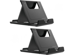 Suporte Para Celular E Tablet Com Múltiplos Ângulos, Suporte Universal Dobrável Para Celular E Tablet (2 Unidades Na Cor Preta)